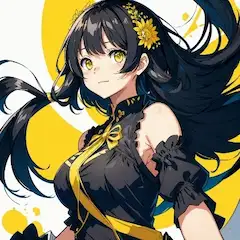 【ドレス - 黒】黒髪の少女