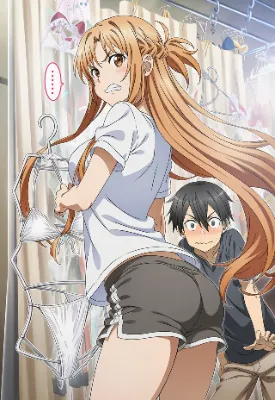 ハンガーのビキニを手に取るSAOのアスナ！