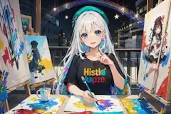絵を描く画家を描く