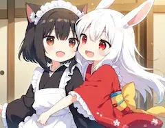 和風メイドコス姉妹