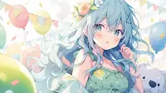 風船舞う花冠の祝福