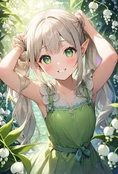すずらん庭園のエルフ