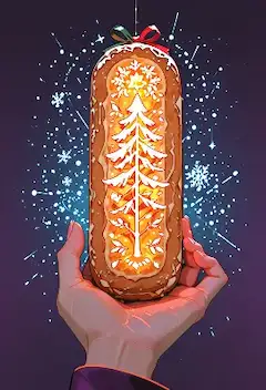 手の中の魔法のクリスマスツリー