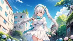 廃墟の街で微笑む白銀の魔法少女