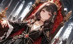 影の玉座に輝く少女の微笑み