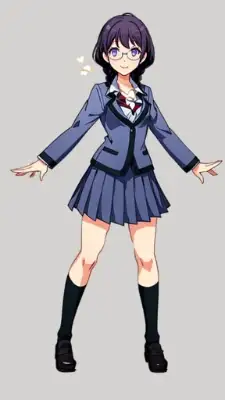 幻想的な美しさ！暗殺教室の奥田愛美が学生服で魅せるモデル風の神秘的な魅力！