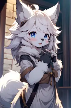 半袖の季節はちょっと恥ずかしいケモ獣人ちゃん