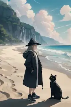 砂浜に曇りなし