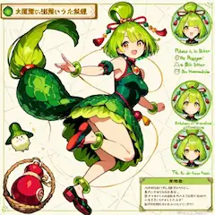 元気爆発！緑の葉娘ダンス(履いてます)