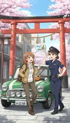 桜舞う街角の旅立ちと夢