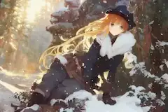 Solo camp in winter