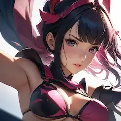 紫瞳の黒猫美少女