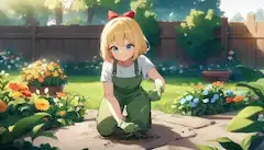 雑草抜き抜き