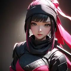 影に舞うピンクのくノ一