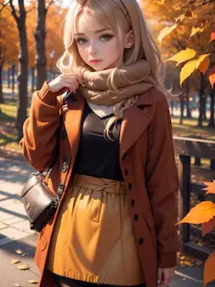 茶色が似合う彼女