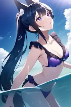 Swimming in the sea