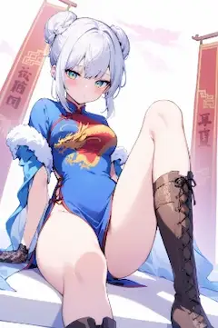 旗袍娘娘編上革靴