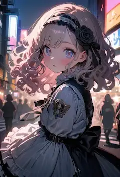 黒薔薇つきカチューシャ