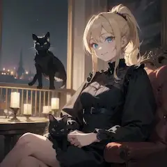 猫と金髪銀髪と