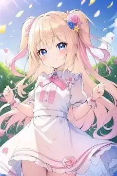 お祝いする金髪少女 その2