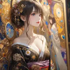 黄金の着物美人