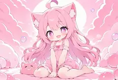 桃色世界の少女