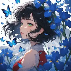 アイリスとうちの子と蝶々