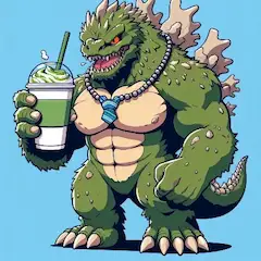 快獣とアイス抹茶ラテ
