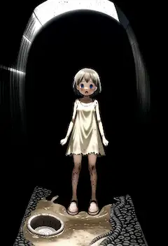下水道で暮らす浮浪児の少女