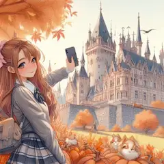 少女と古城