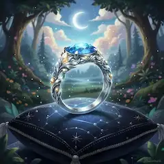 月夜に輝く魔法の指輪