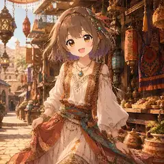 市場の少女