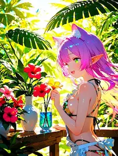 8枚）南国　花瓶