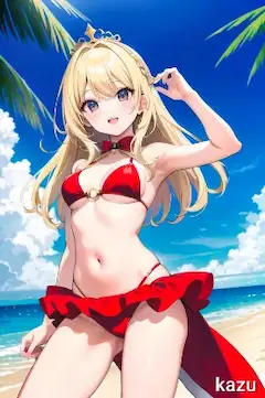 プリコネＲ🤩ペコリーヌ様ビキニ水着仕様をＡIさんに描いてもらいました🙇‍♂