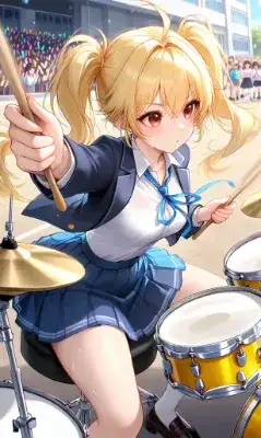 軽音部1年生　熱いビートを叩き鳴らす