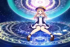 魔法陣に座る少女