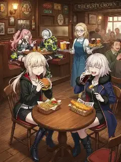 アルトリアオルタとジャンヌオルタがロンドンパブで飲み食い