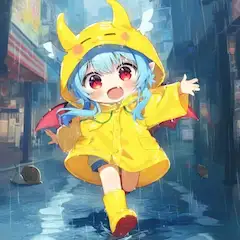 黄色い雨合羽