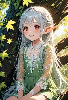 森の木陰で微笑むエルフの秘密