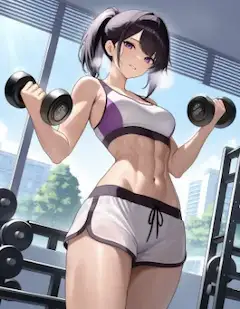 街を見下ろすジムで輝く汗の挑戦