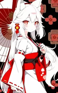 白い狐の女の子 No.3