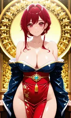 紅髪の魅惑的な美女