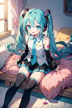 寛いでいるミクちゃん２
