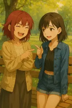 【過去画像リメイク企画 3】 服装を交換し合う二人