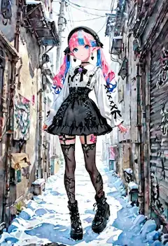 やわらぐ雪風が青桃の世界をひらいていく