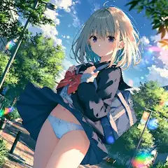 風に揺れる青いリボンと夏の予感