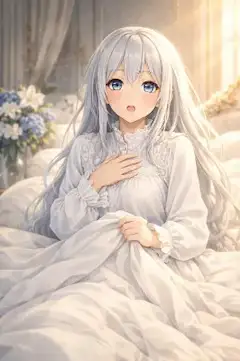 白髪の少女、朝の驚き