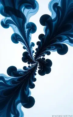 インクの花 —— 黒と白の静寂に咲く爆発