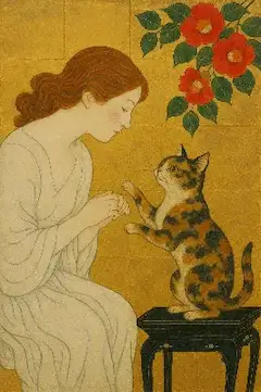 猫との静かな約束の瞬間