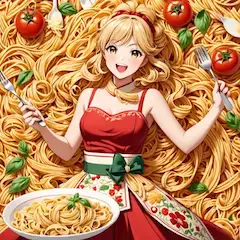 パスタの笑顔の妖精